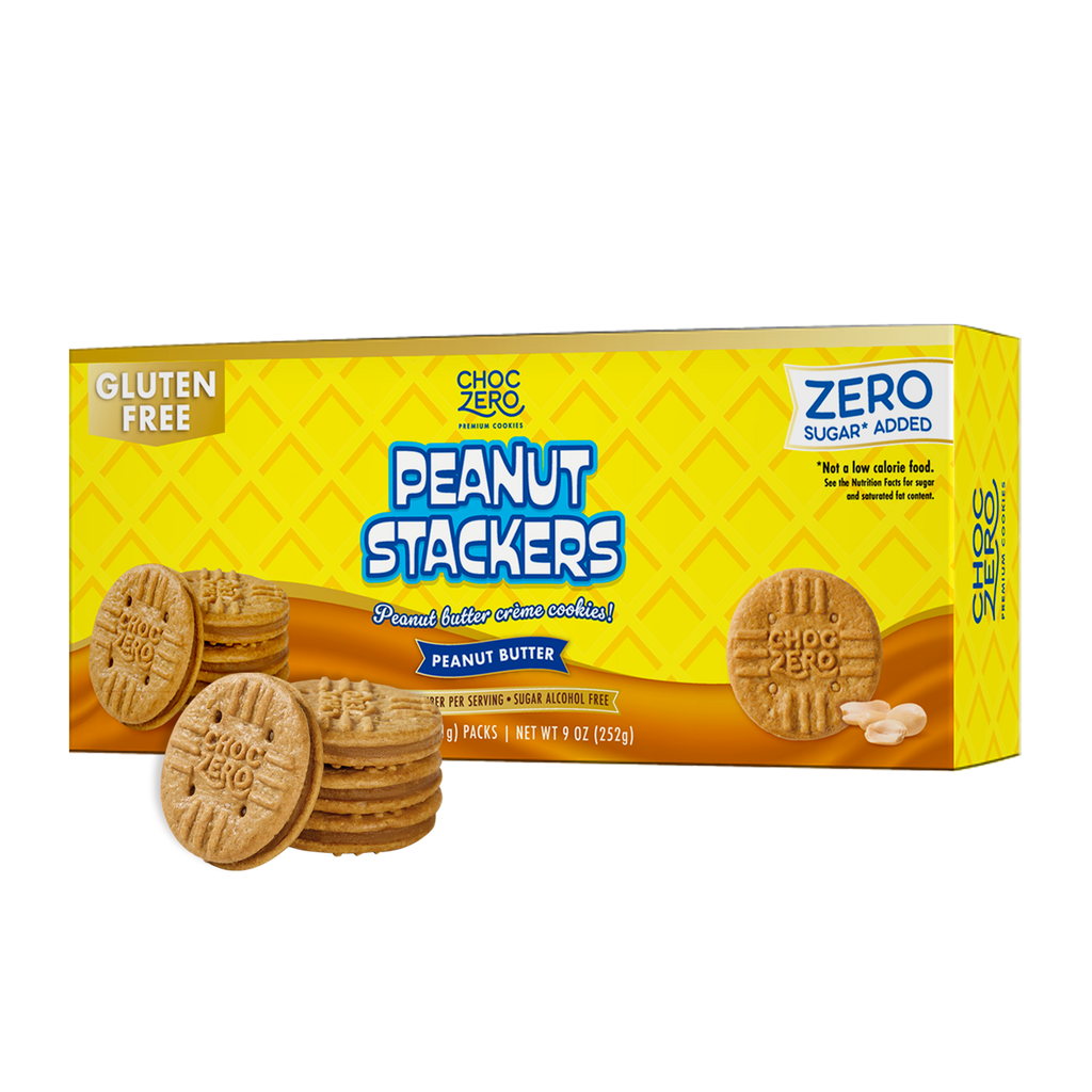 No Sugar Added Peanut Butter Sandwich Cookies – Peanut Stackers