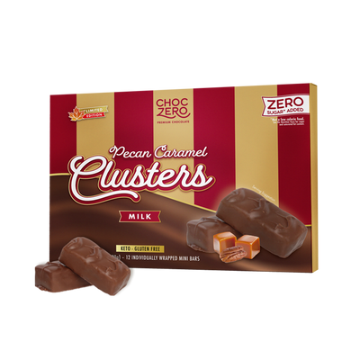 Keto Pecan Caramel Clusters - No Sugar Added Gluten Free Pecan