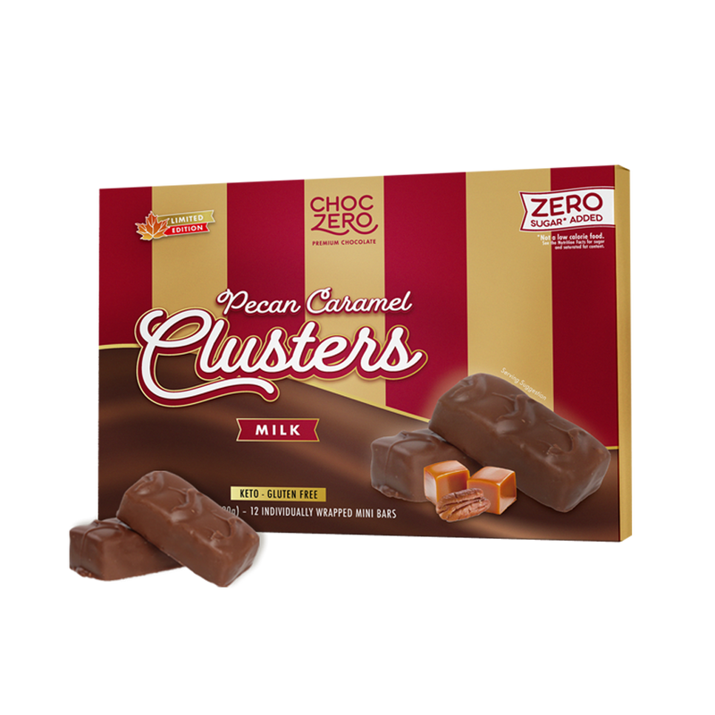 Milk Chocolate Pecan Caramel Clusters