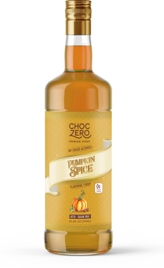 Sugar Free Pumpkin Spice Coffee Syrup Keto Friendly, Fiber Added ChocZero