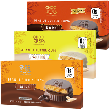 Peanut Butter Cup Variety Bundle - White, Milk, and Dark Chocolate