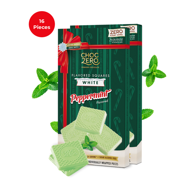 White Chocolate Peppermint Squares