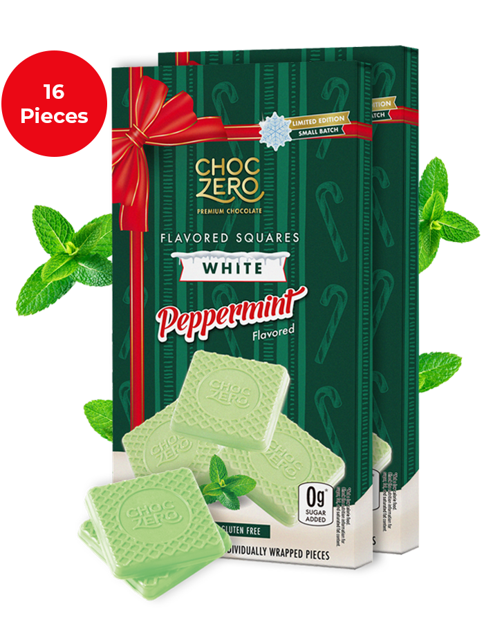 White Chocolate Peppermint Squares