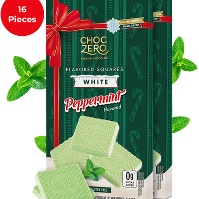 White Chocolate Peppermint Squares