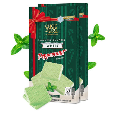 White Chocolate Peppermint Squares