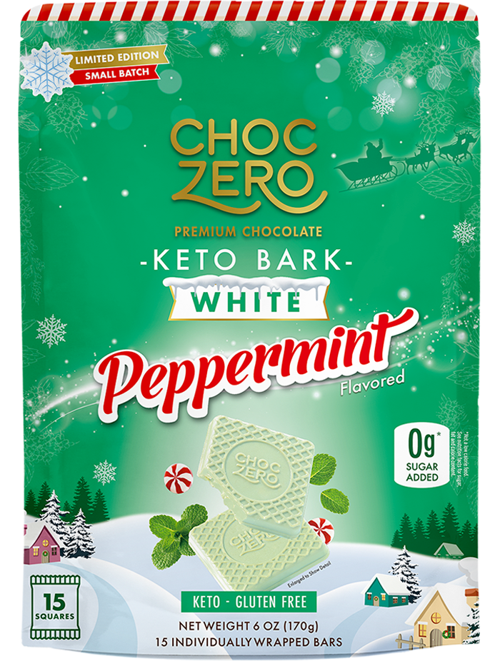 White Chocolate Peppermint Keto Bark