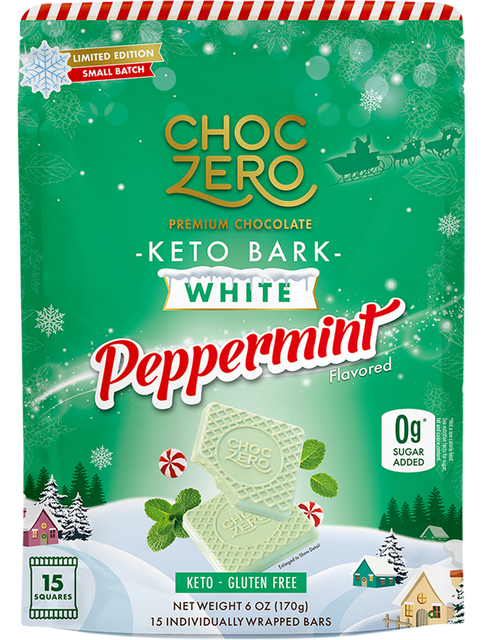 White Chocolate Peppermint Keto Bark