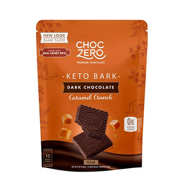 Dark Chocolate Vegan Caramel Candy Keto Bark