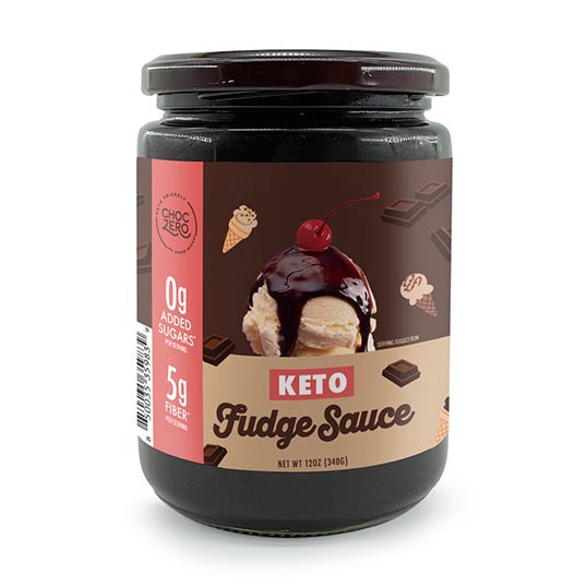 Keto Hot Fudge Sauce Vegan, Sugar Free Ice Cream Topping ChocZero